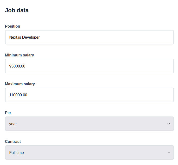 Job Posting - Job Data